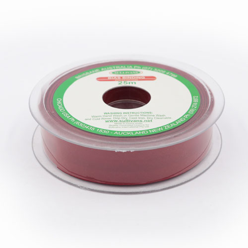 10284 Sullivans 25mm Poly-cotton Bias Binding - Light Wine	