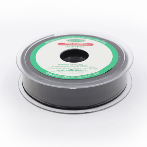 10290 Sullivans 25mm Poly-cotton Bias Binding - Black