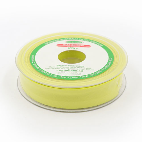 10294 Sullivans 25mm Poly-cotton Bias Binding - Yellow	