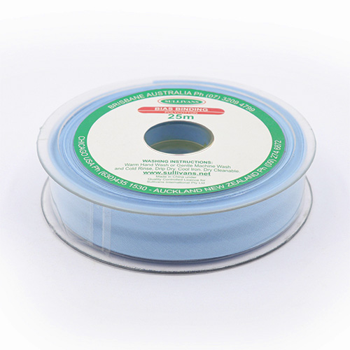 10295 Sullivans 25mm Poly-cotton Bias Binding - Baby Blue