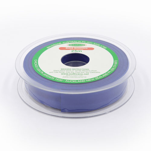 10296 Sullivans 25mm Poly-cotton Bias Binding - Royal Blue