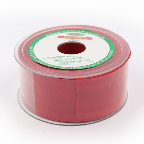 10309 Sullivans 50mm Poly-cotton Bias Binding - Red	