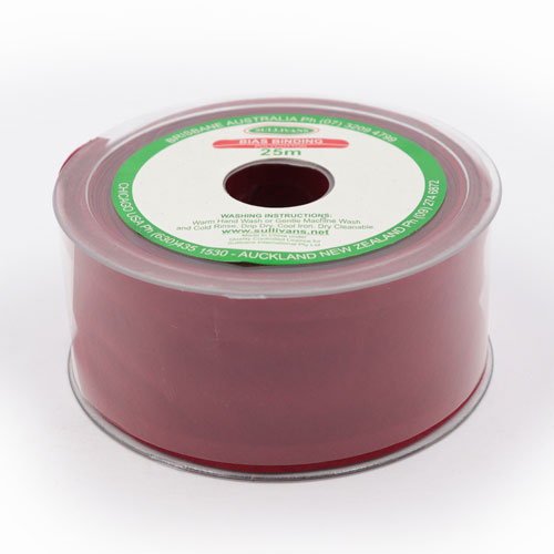 10310 Sullivans 50mm Poly-cotton Bias Binding - Wine	