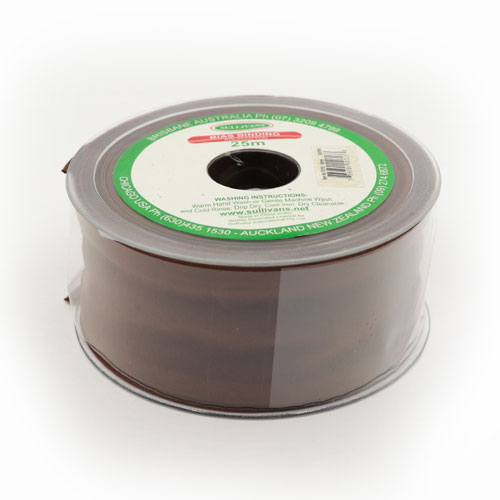 10313 Sullivans 50mm Poly-cotton Bias Binding - Brown	