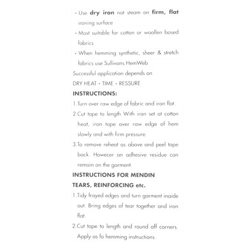 10394 Sullivans 20mm Iron On Hem Tape - Black