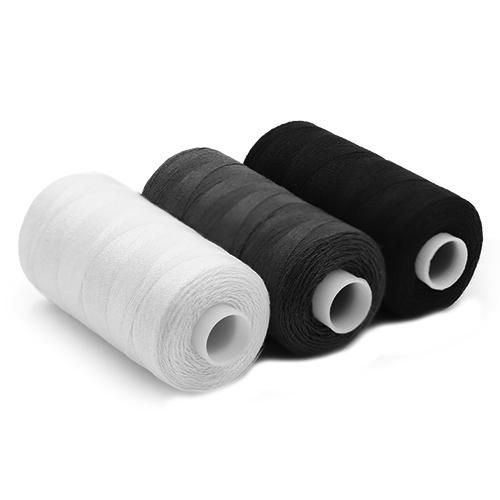 10415 Sullivans Polyster Thread - 3x500m Spools - 1xblack, 1xwhite, 1xgrey	