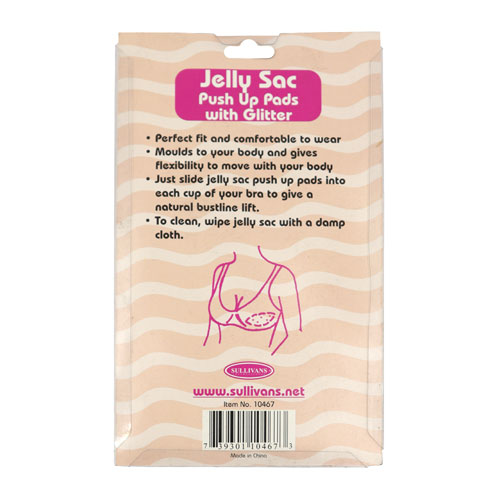 10467 Sullivans Glamour Bitz Jelly Sac Pushup Pads - Clear With Glitter	