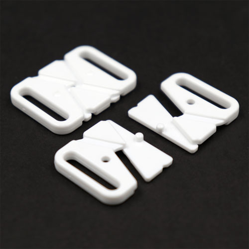 10597 Sullivans 18mm Bikini Hook Clasps - White
