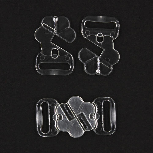 10605 Sullivans 10mm Bikini Hook Clasps - Clear