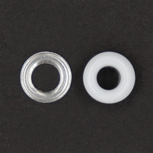 10623 Sullivans 4mm Eyelets - 25 Washers - White
