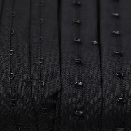 10696 Sullivans Continous Hook & Eye Tape - Single Row - Black