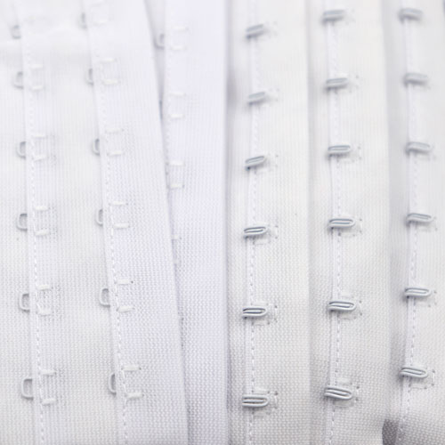 10698 Sullivans Continous Hook & Eye Tape - Double Row - White