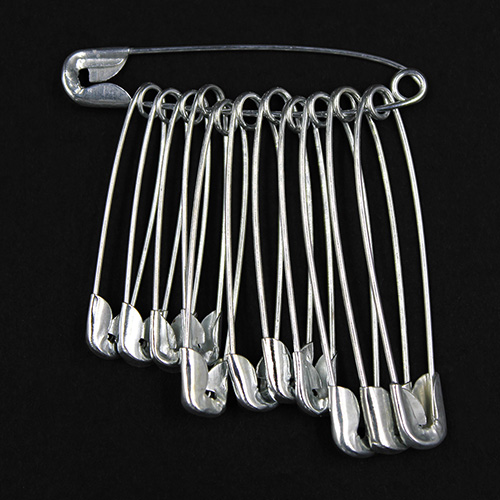 10733 Sullivans Safety Pins - Assorted Sizes - Silver