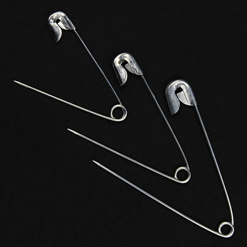 10733 Sullivans Safety Pins - Assorted Sizes - Silver