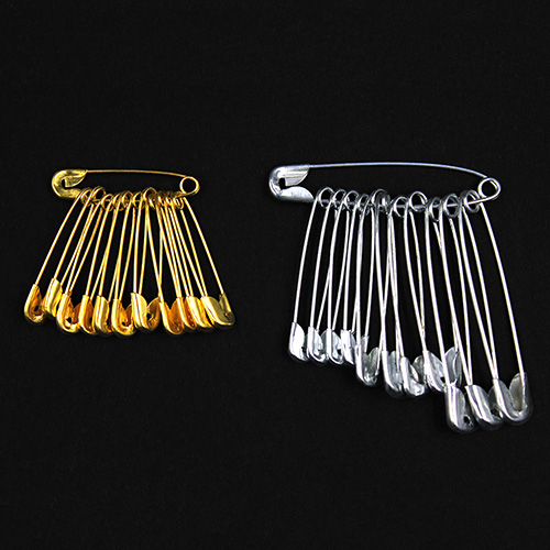 10735 Sullivans Safety Pins - Assorted Sizes - Brass And Nickel