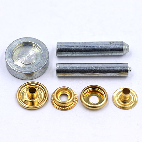 10753 Sullivans 5 Pack Press Stud Kit Plus Tool - 15mm - Gold