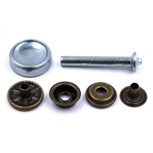 10755 Sullivans 5 Pack Press Stud Kit Plus Tool - 15mm - Bronze