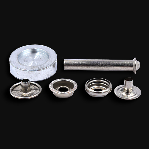 10757 Sullivans 10 Pack Press Stud Kit Plus Tool  - 15mm - Silver