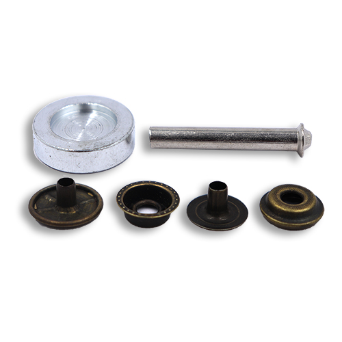 10758 Sullivans 10 Pack Press Stud Kit Plus Tool  - 15mm - Bronze