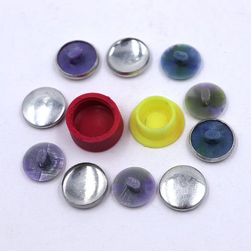 10778 Sullivans 17mm Clip Self Cover Buttons - Metal Silver