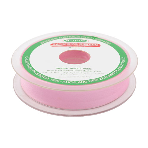 10847 Sullivans 20mm Satin Bias Binding - Pink