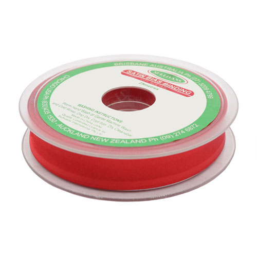 10848 Sullivans 20mm Satin Bias Binding - Red