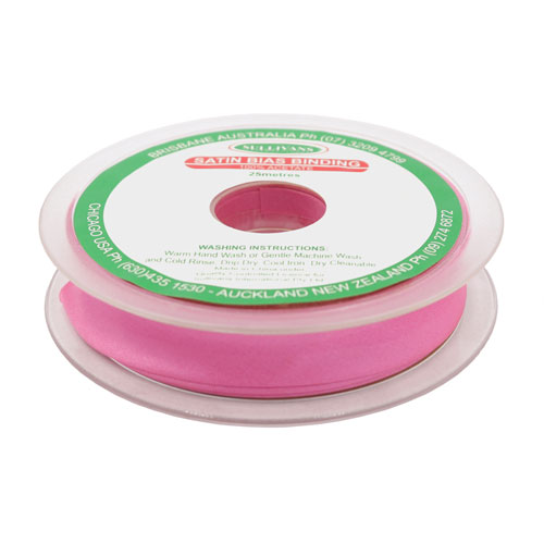10849 Sullivans 20mm Satin Bias Binding - Fuchsia