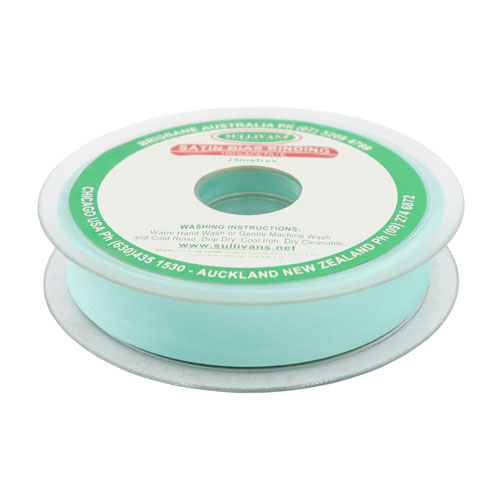 10851 Sullivans 20mm Satin Bias Binding - Aqua