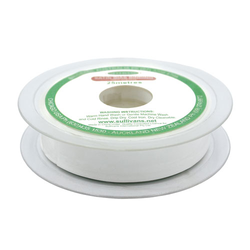 10870 Sullivans 20mm Satin Bias Binding - White