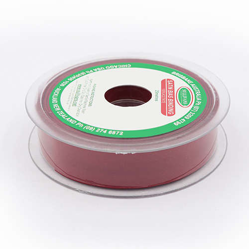10875 Sullivans 20mm Satin Bias Binding - Wine