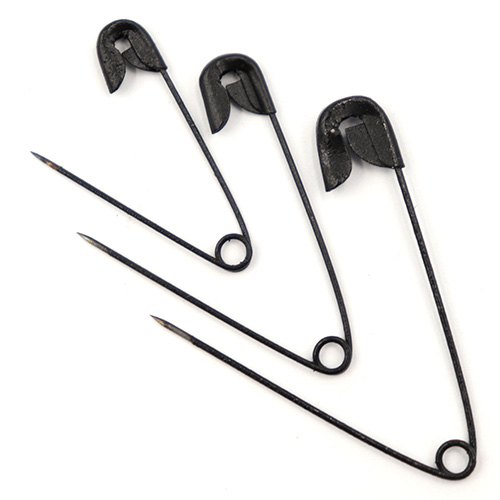 10933 Sullivans Safety Pins - Assorted Sizes - Black 
