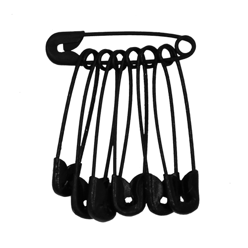10934 Sullivans Safety Pins - Assorted Sizes - Black 