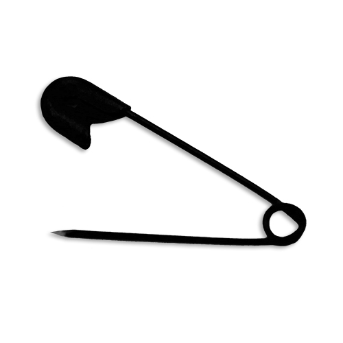 10934 Sullivans Safety Pins - Assorted Sizes - Black 