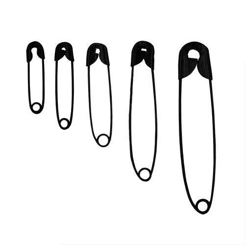 10935 Sullivans Safety Pins 90 Pack  - Assorted Sizes - Black 