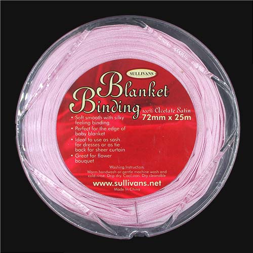 10998 Sullivans 72mm Blanket Binding - Pink
