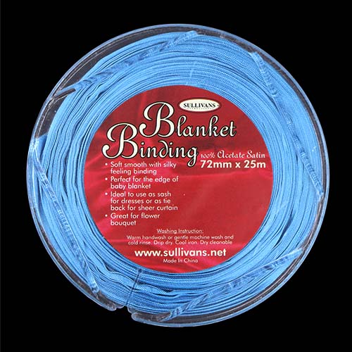 10999 Sullivans 72mm Blanket Binding - Sky