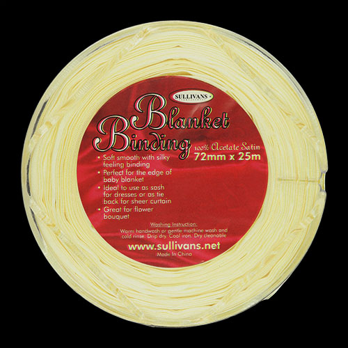 11001 Sullivans 72mm Blanket Binding - Lemon
