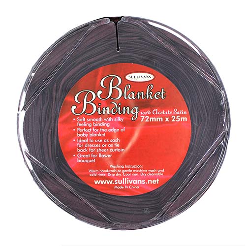 11003 Sullivans 72mm Blanket Binding - Brown