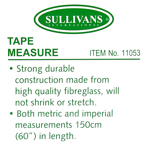 11053 Sullivans 12mm Metric And Imperial Tape Measure - 150cm