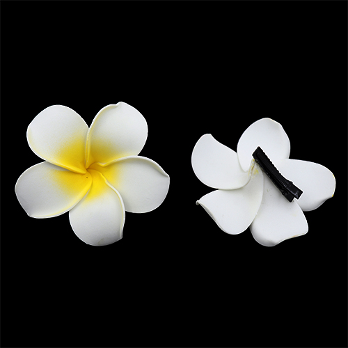 11170 Envi Frangipani Flower Clips  - 2pcs - Yellow