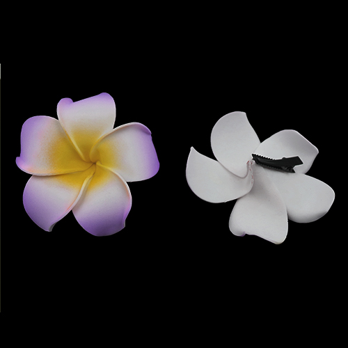 11172 Envi Frangipani Flower Clips  - 2pcs - Purple