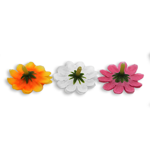 11177 Crafty Bitz Daisy Flowers - Pink/white/orange - 12pcs