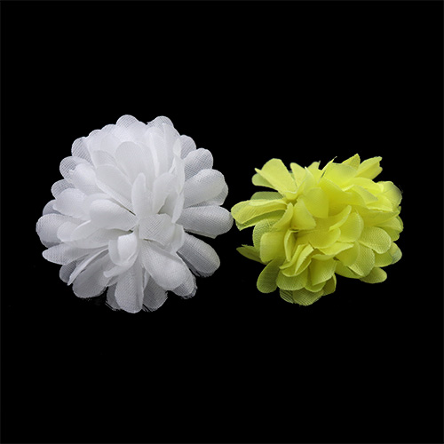 11178 Crafty Bitz Flowers - White And Yellow - 6pcs