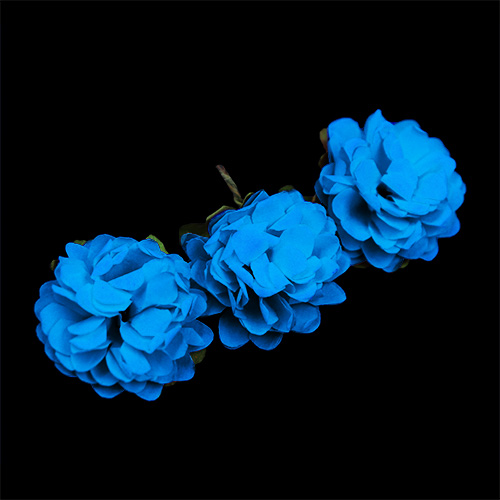 11187 Crafty Bitz Flower With Stem - Pale Blue - 6pcs