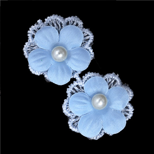 11189 Crafty Bitz Flower With Pearl  - Assorted - 6pcs