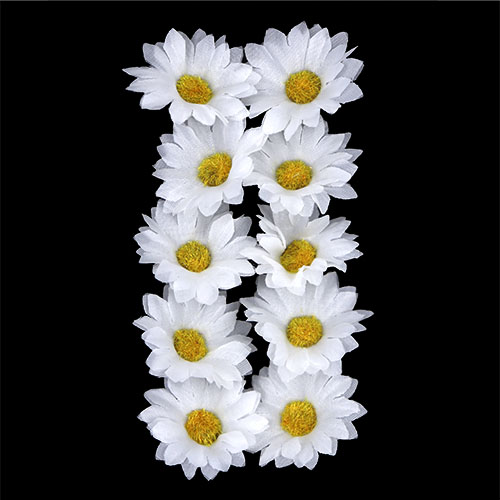 11204 Crafty Bitz Daisy Flower - White - 10pcs