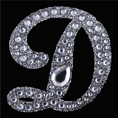 11414 Paper Xtra 55mm Self Adhesive Bling Letters - Cursive D