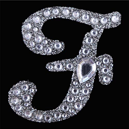 11416 Paper Xtra 55mm Self Adhesive Bling Letters - Cursive F