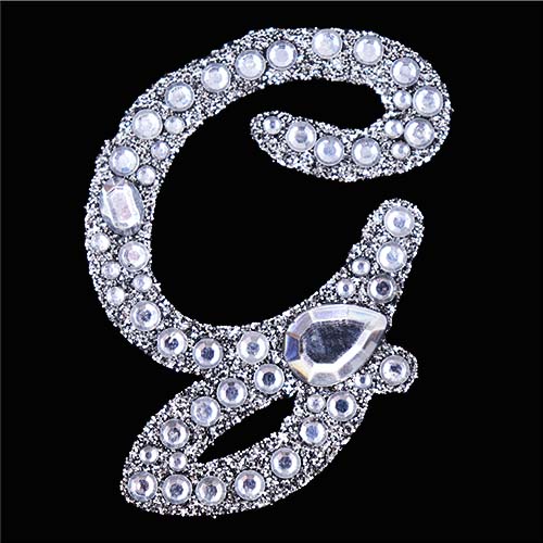 11417 Paper Xtra 55mm Self Adhesive Bling Letters - Cursive G