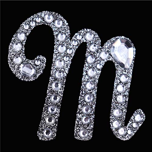 11423 Paper Xtra 55mm Self Adhesive Bling Letters - Cursive M